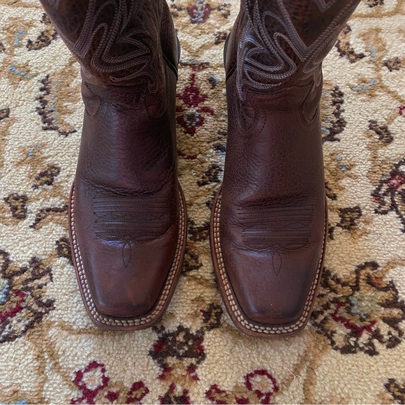 Ariat Boots Legend Oiled Square Toe Brown Western Cowgirl - Picture 5 of 12